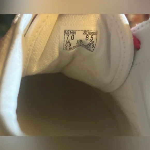 Vans White Suede Sneakers with Pink Soles - Picture 5 of 7